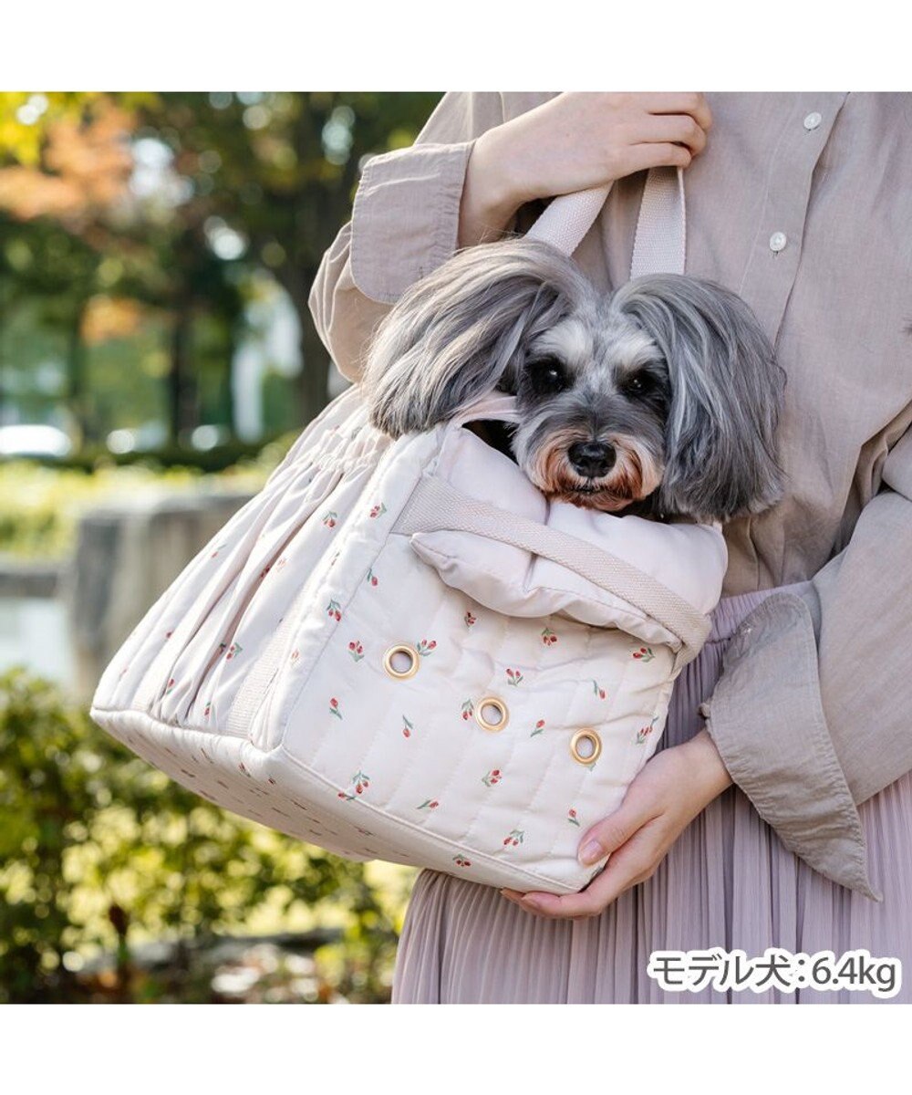 PET PARADISE ペットパラダイス あごのせキャリーバッグ 《チューリップ柄》 小型犬 約4～8kg 