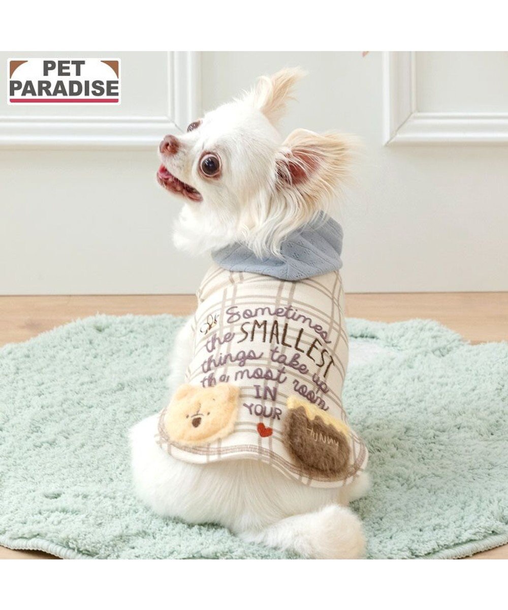 PET PARADISE ディズニー くまのプーさん チェック パーカー 小型犬 