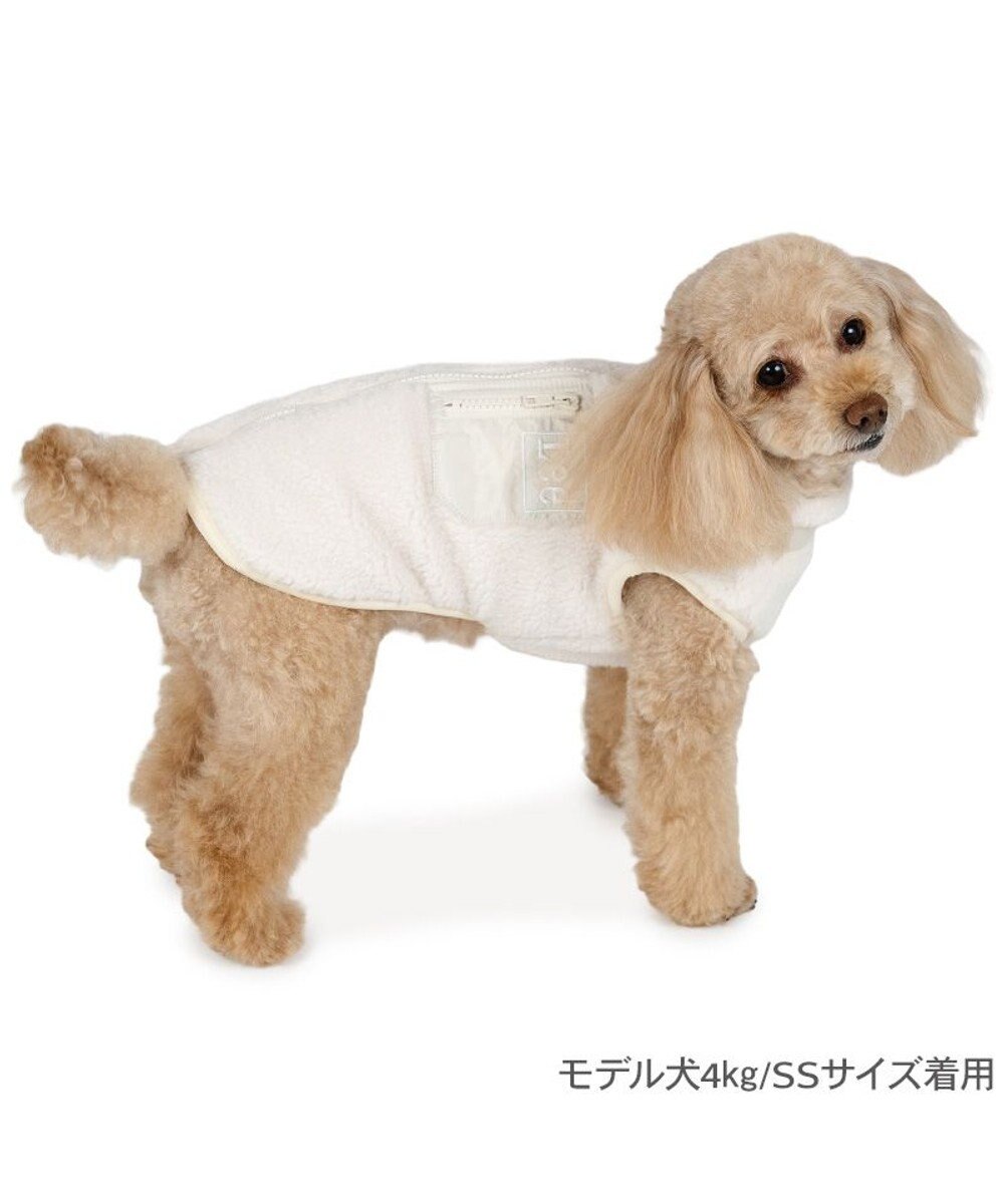 PET PARADISE Lee ジップボア ベスト ホワイト 小型犬 