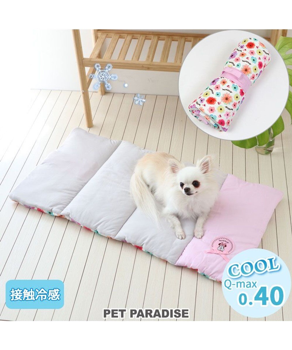 PET PARADISE ディズニー ミニーマウス 花柄 クール ロールマット (90×45cm) 