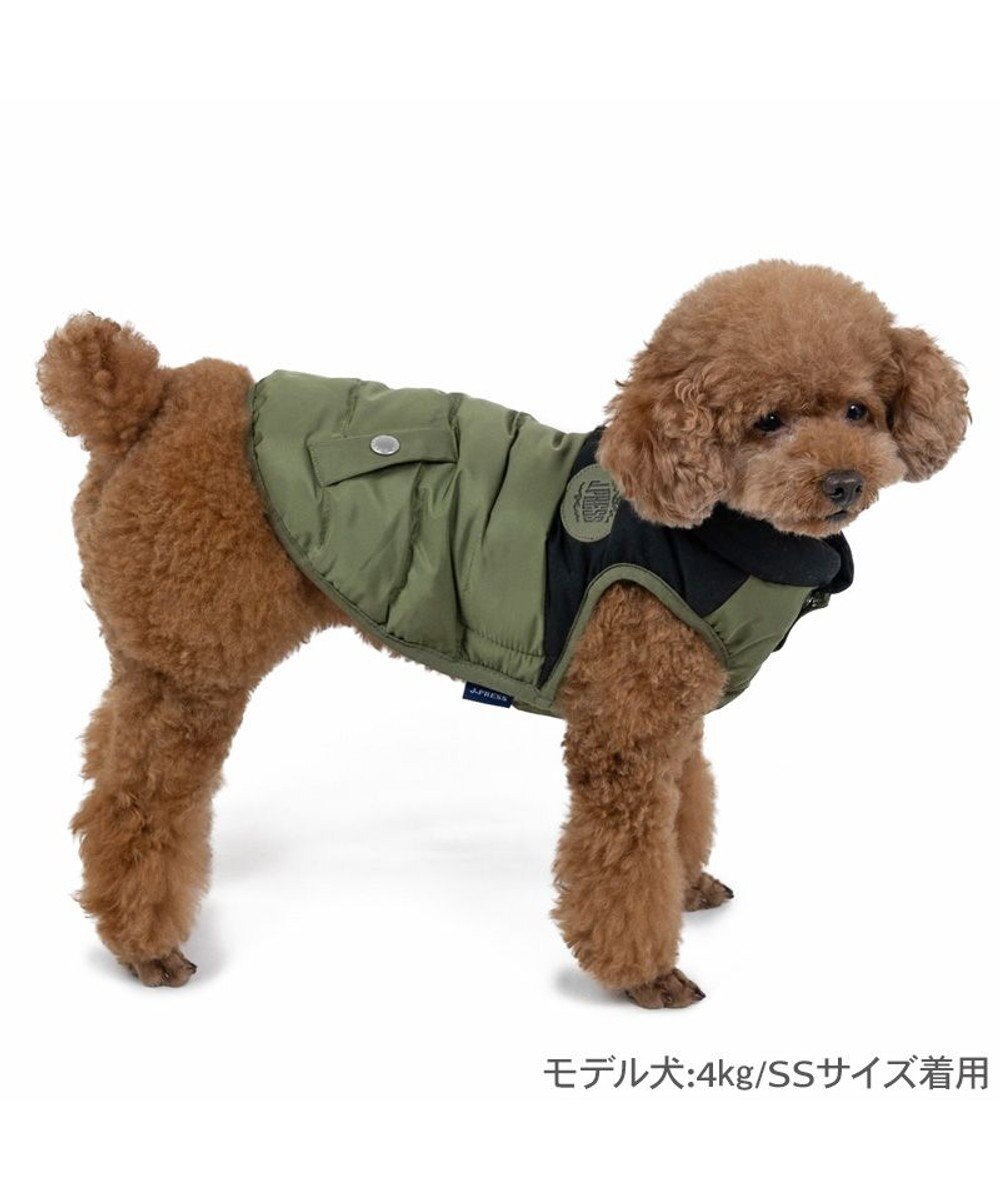 PET PARADISE J.PRESS バイカラーベスト 《カーキ》 小型犬 
