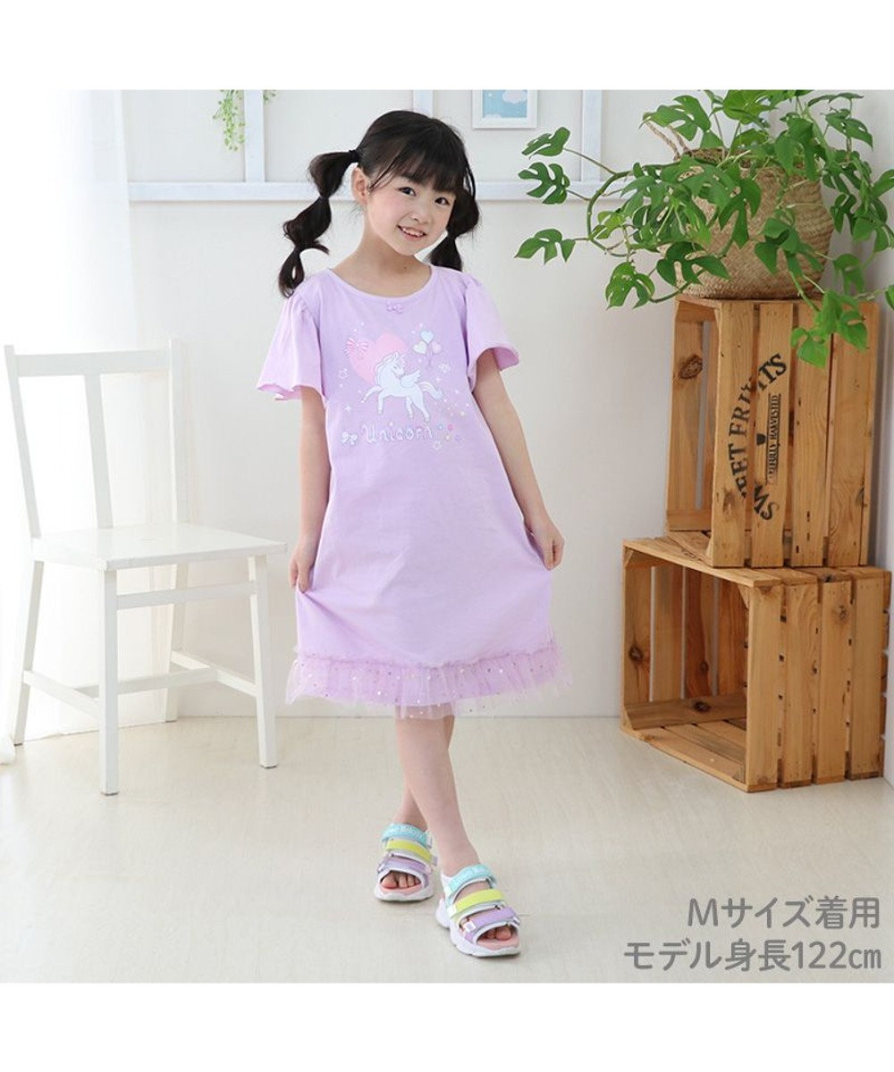 Mother garden マザーガーデン フリル袖 ワンピース Ｍ/L サイズ 100～120cm 120～140cm 《ユニコーン/野いちご》 