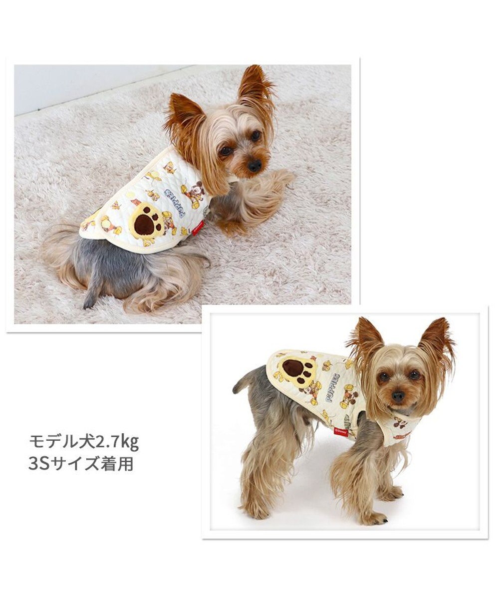 PET PARADISE ディズニー ミッキー&プルート 背中開き キルトベスト 小型犬 