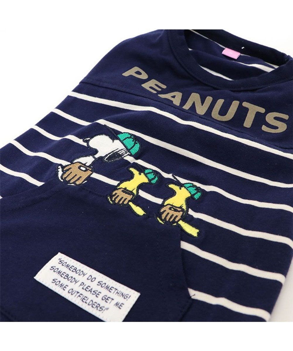 PET PARADISE スヌーピー お揃い 野球柄Ｔシャツ 【中型犬】【大型犬】《ネイビー／ホワイト》 