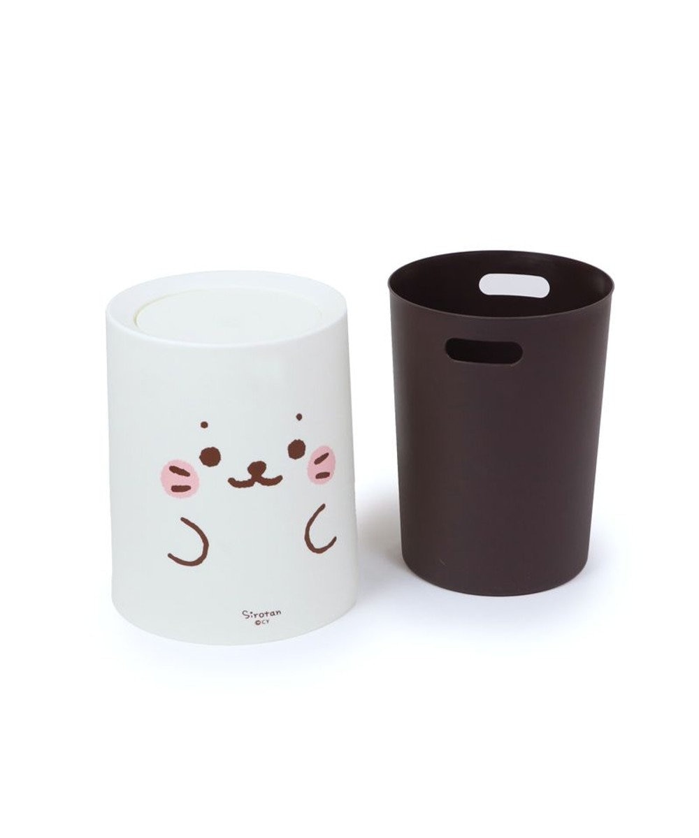 Mother garden しろたん 顔ぼん ダストボックス 大 《12L》 ゴミ箱 