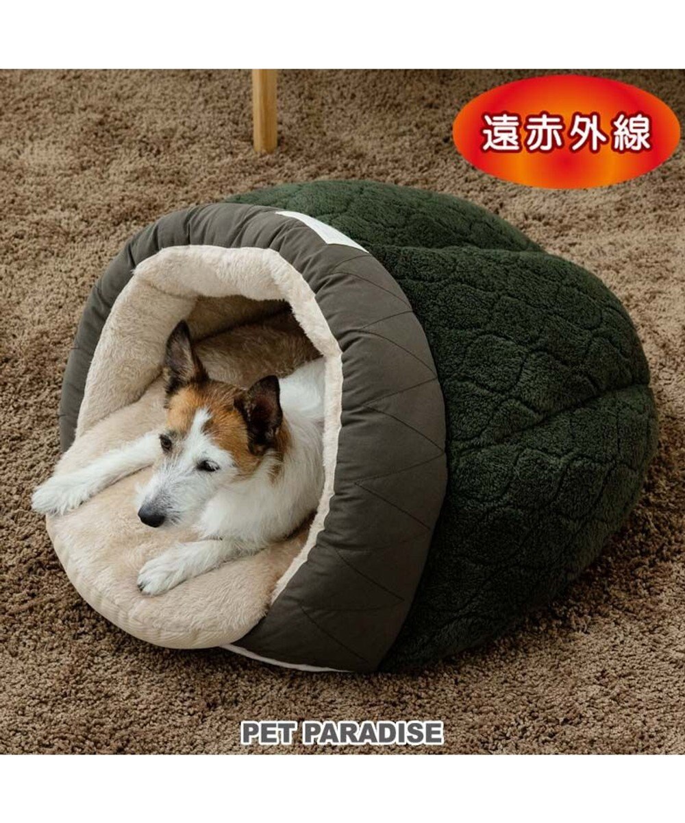 PET PARADISE ペットパラダイス 遠赤外線 ドーム型 寝袋 《オニオン柄》 小型犬 