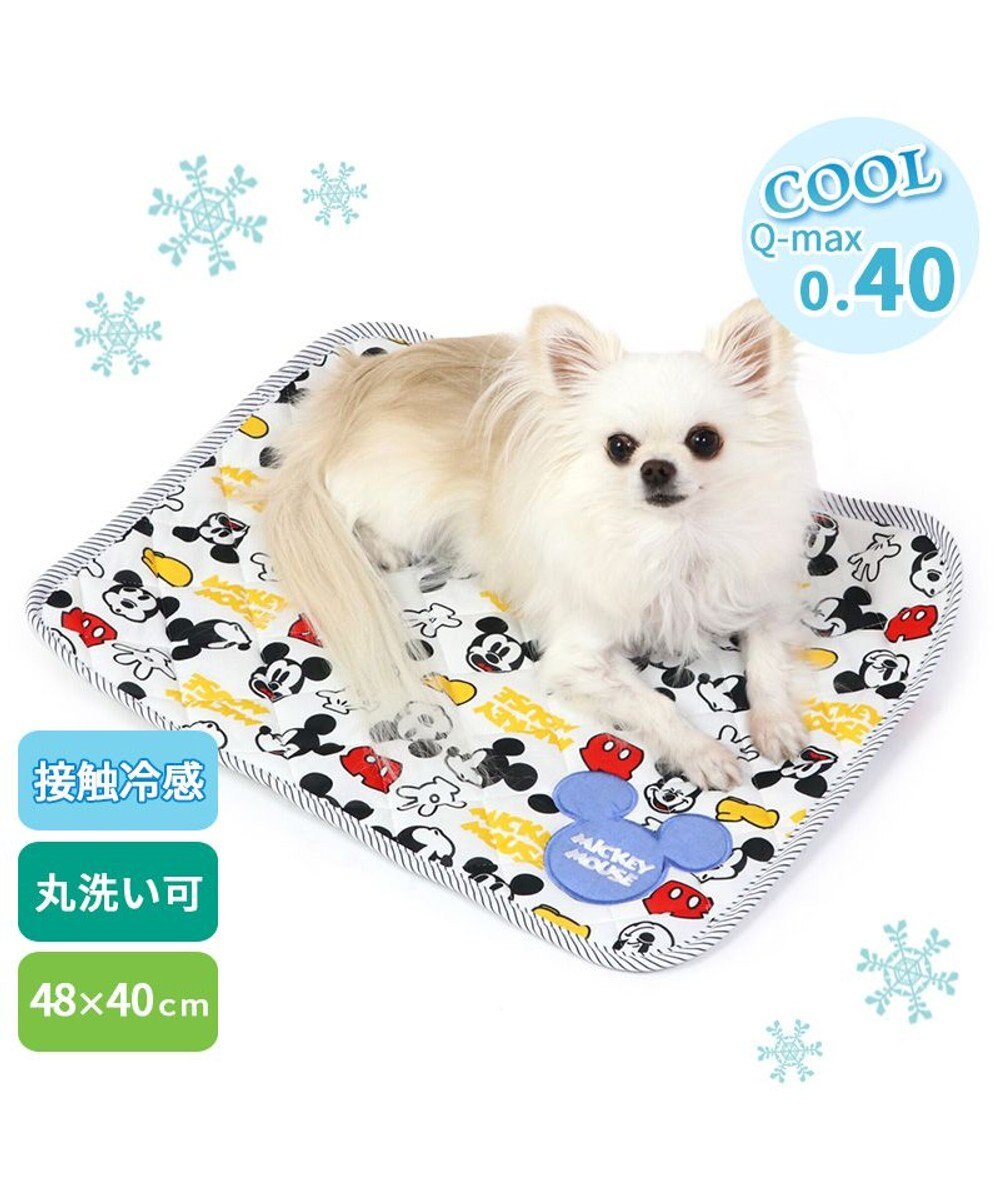 PET PARADISE 犬 クール マット 冷感 ディズニー ミッキーマウス 柔らか アイコン柄クールマット (48×40cm) 接触冷感 ひんやり ペット 