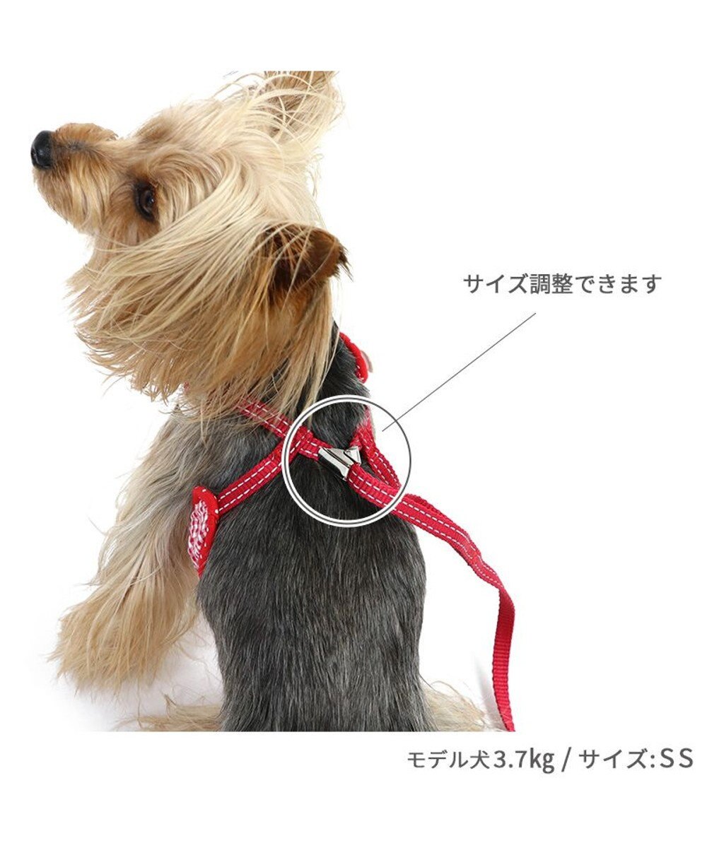 PET PARADISE ペットパラダイス ハーネス＆リード  スカラップカラー《いちご柄 》 ＳＳ 小型犬 