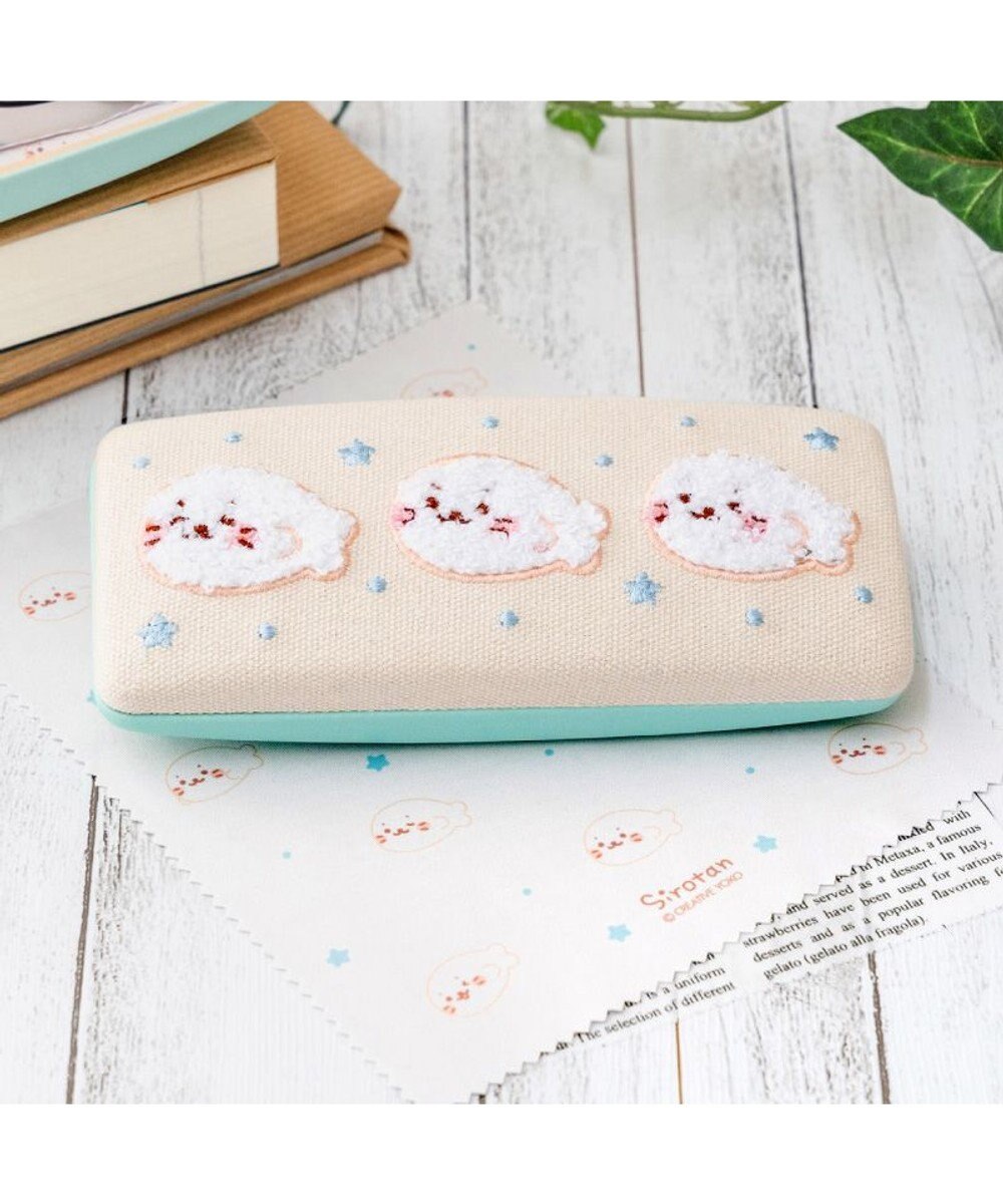 Mother garden しろたん クロス付 サガラ刺繍 眼鏡ケース 《しろたん》 単品 