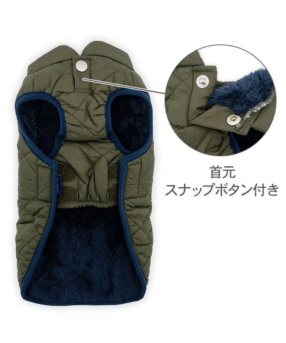 PET PARADISE J.PRESS ダイヤＳＴ 綿入ベスト 《カーキー》 小型犬 