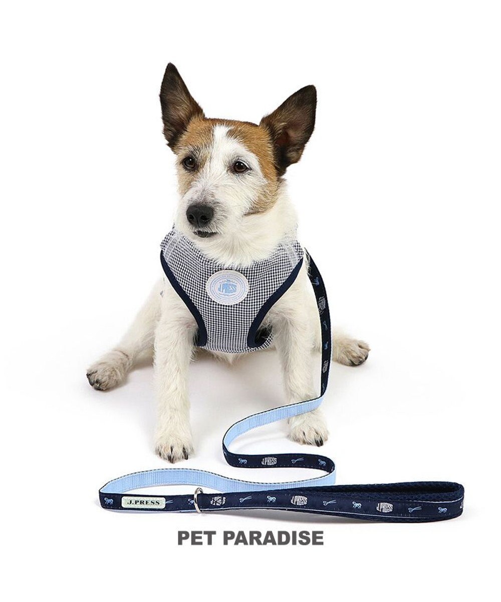 PET PARADISE J.PRESS ギンガムチェック ハーネス&リード   ３Ｓ 小型犬 