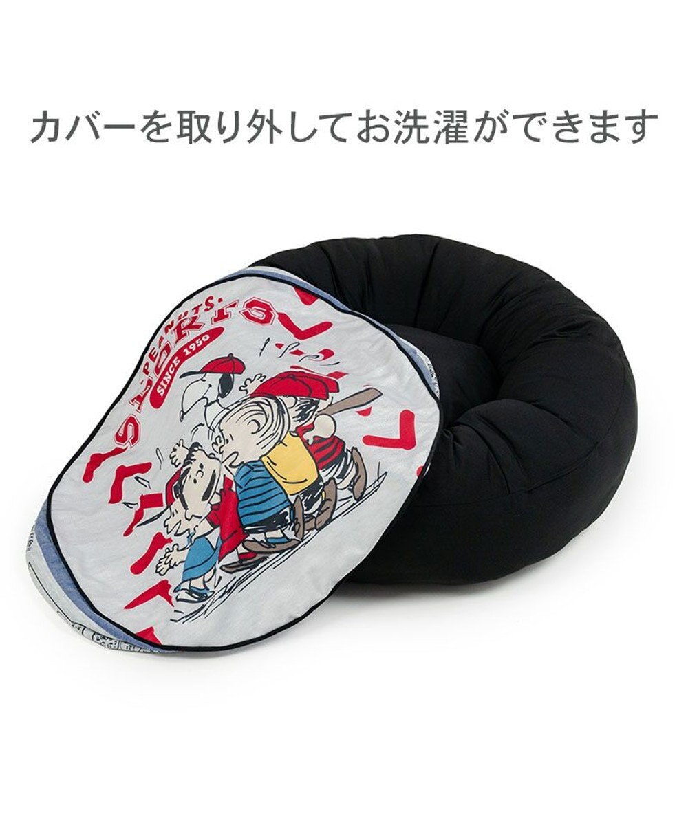 PET PARADISE スヌーピー丸型クッション 《野球柄》 Ｍ 