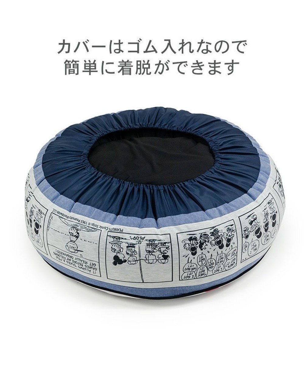 PET PARADISE スヌーピー丸型クッション 《野球柄》 Ｍ 