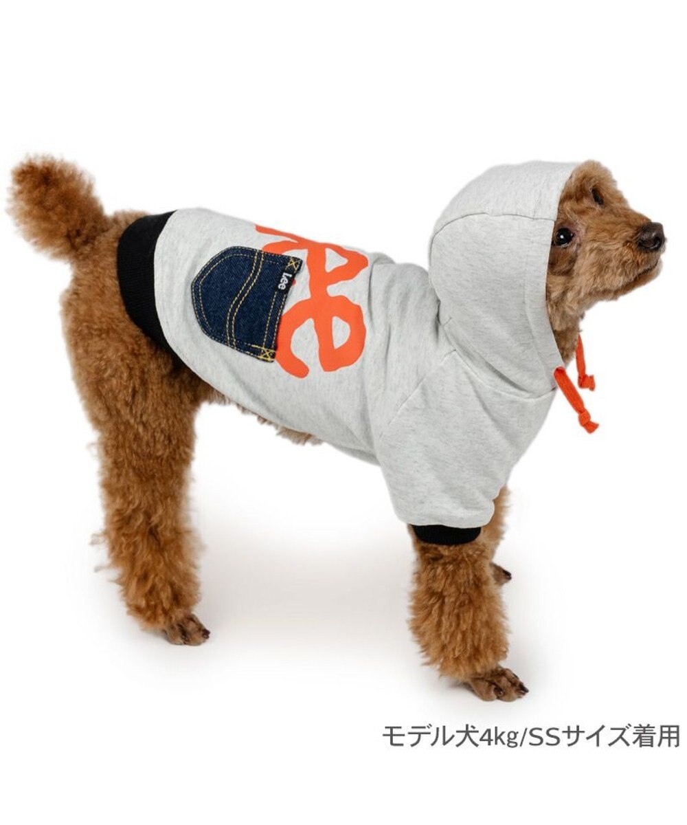 PET PARADISE Lee ビッグ ロゴ パーカー 《グレー》 小型犬 