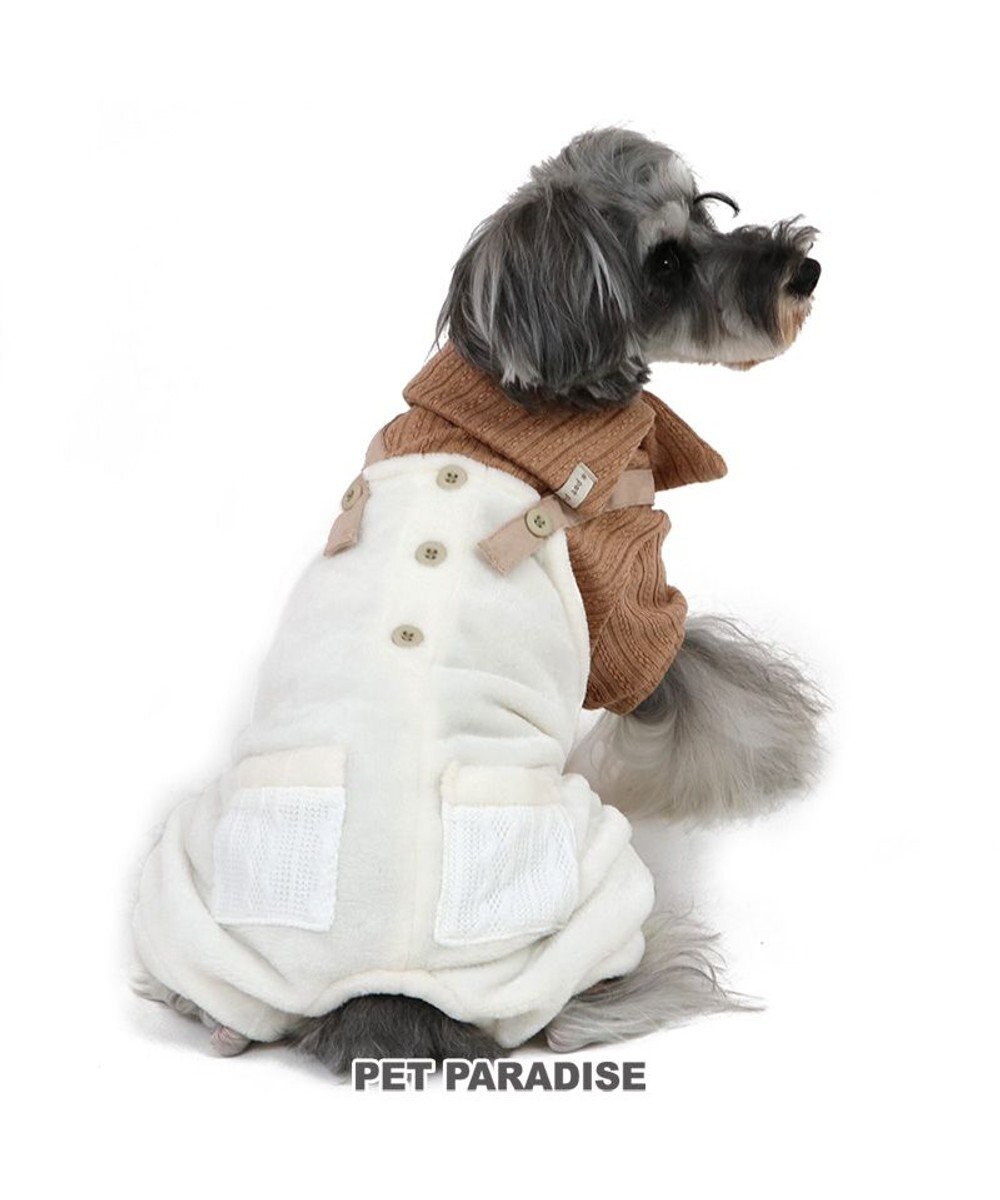 PET PARADISE 犬 服 つなぎ パンツ  【小型犬】 ニット ボア 