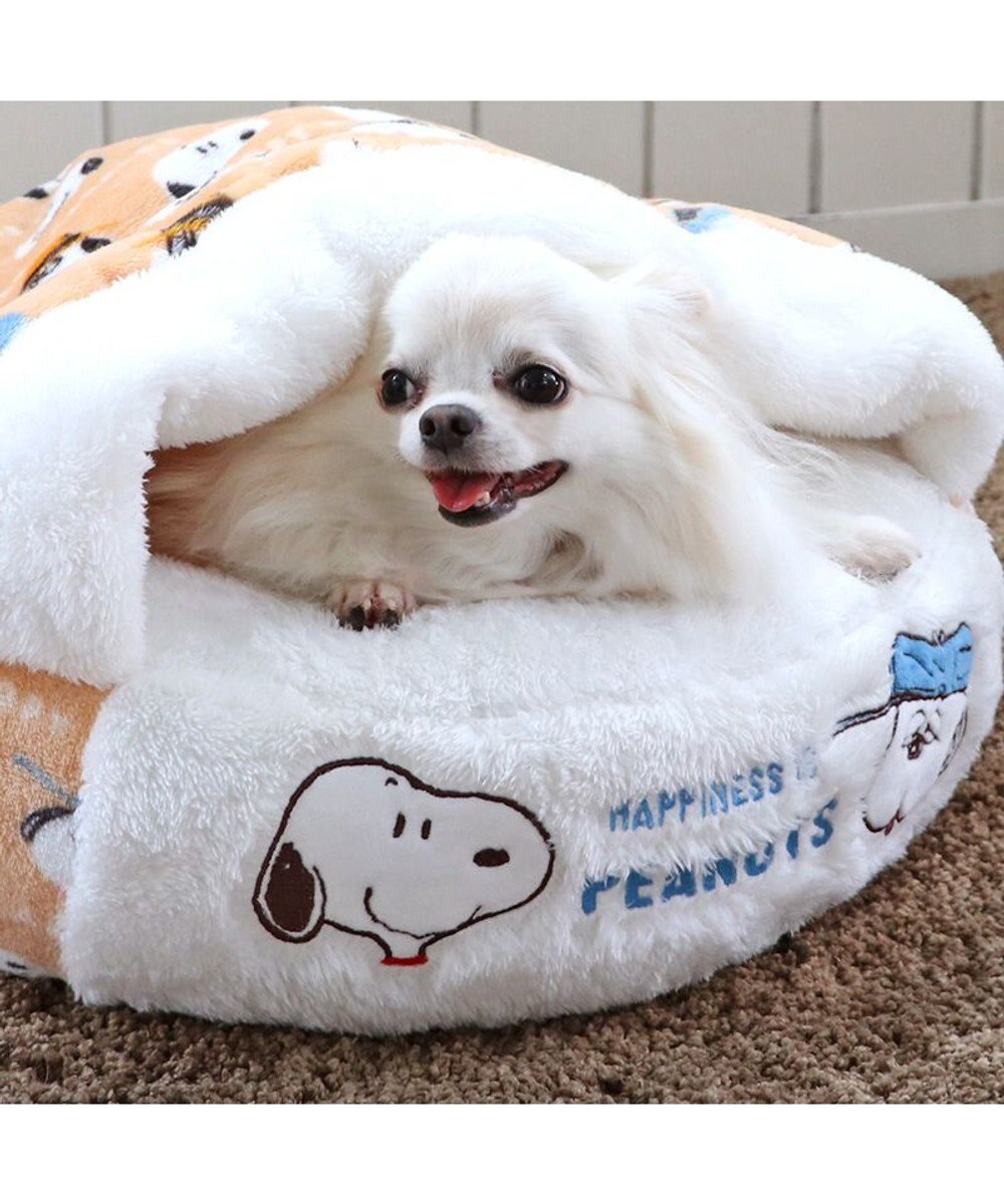 PET PARADISE スヌーピー 丸型寝袋 遠赤外線 《ブラザー柄》 50cm 