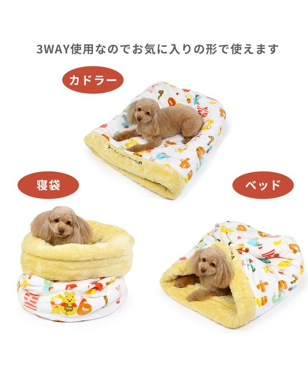 PET PARADISE ディズニー くまのプーさん 筒型寝袋 遠赤外線 《数字柄》 42×70cm 