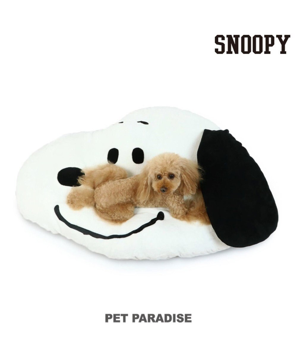 PET PARADISE ペットパラダイス スヌーピー フェイス クッション (100×69cm) 