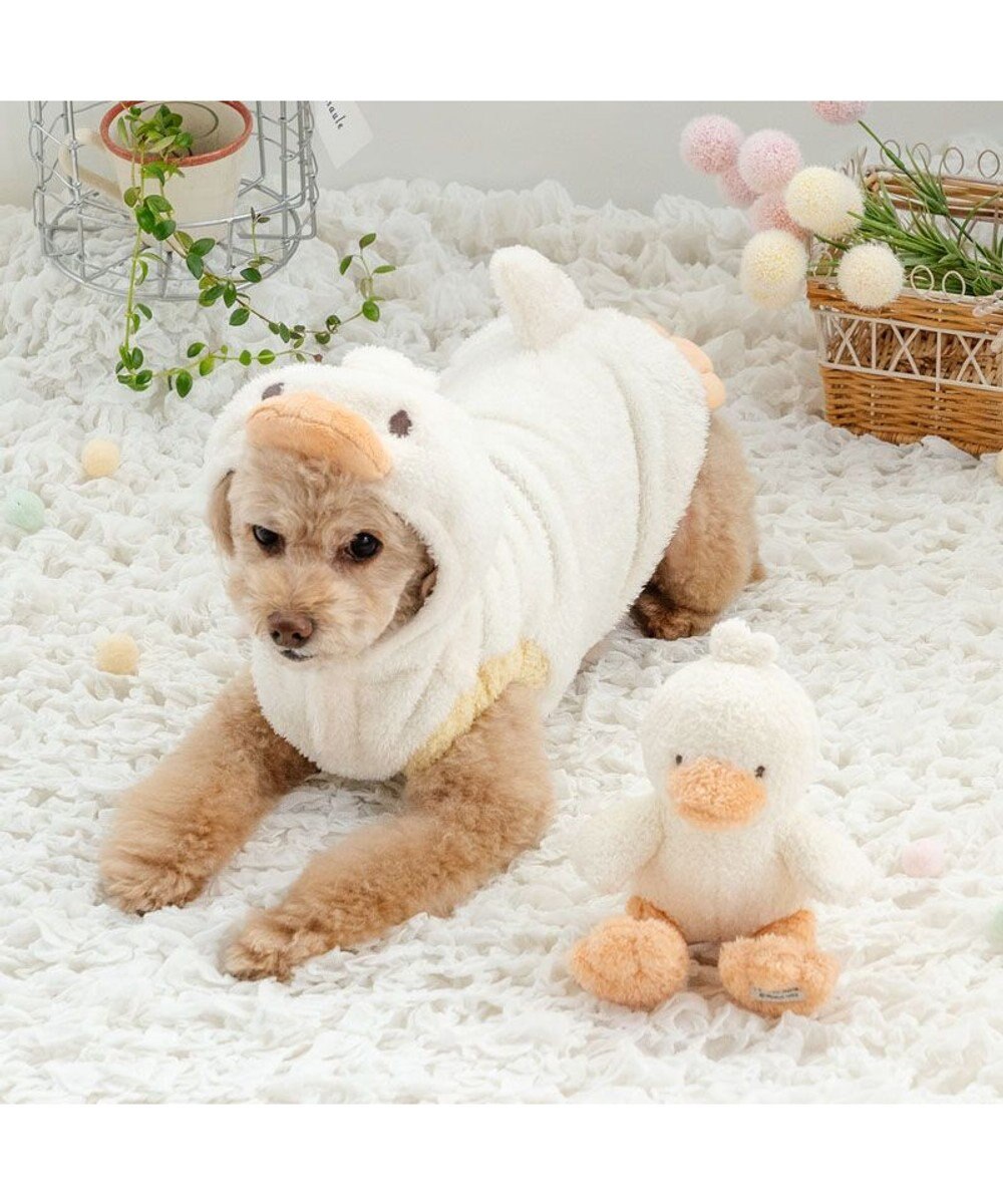 PET PARADISE ペットパラダイス 白あひるさん パーカー 小型犬 