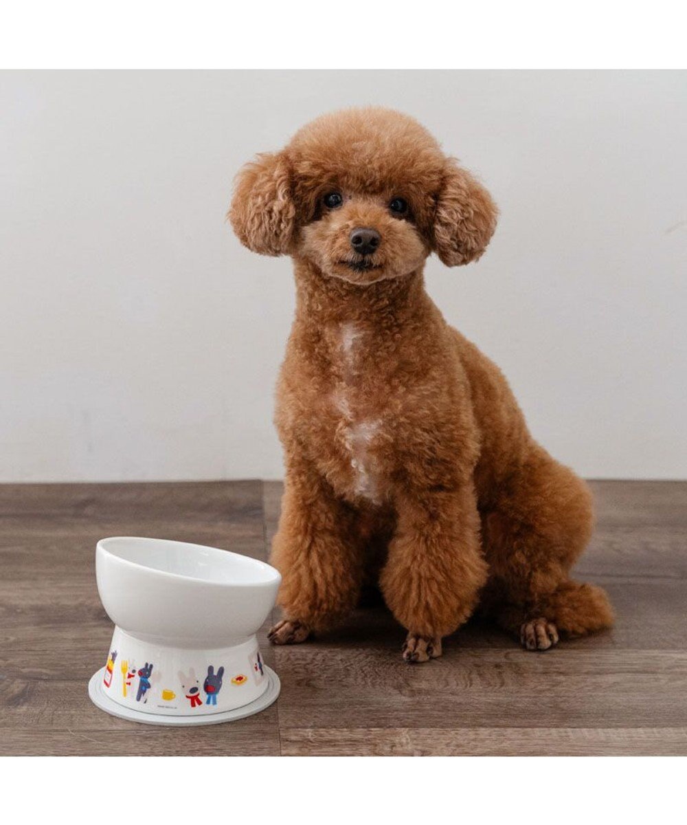 PET PARADISE リサとガスパール 高さのある フードボウル 《朝食柄》 小型犬 