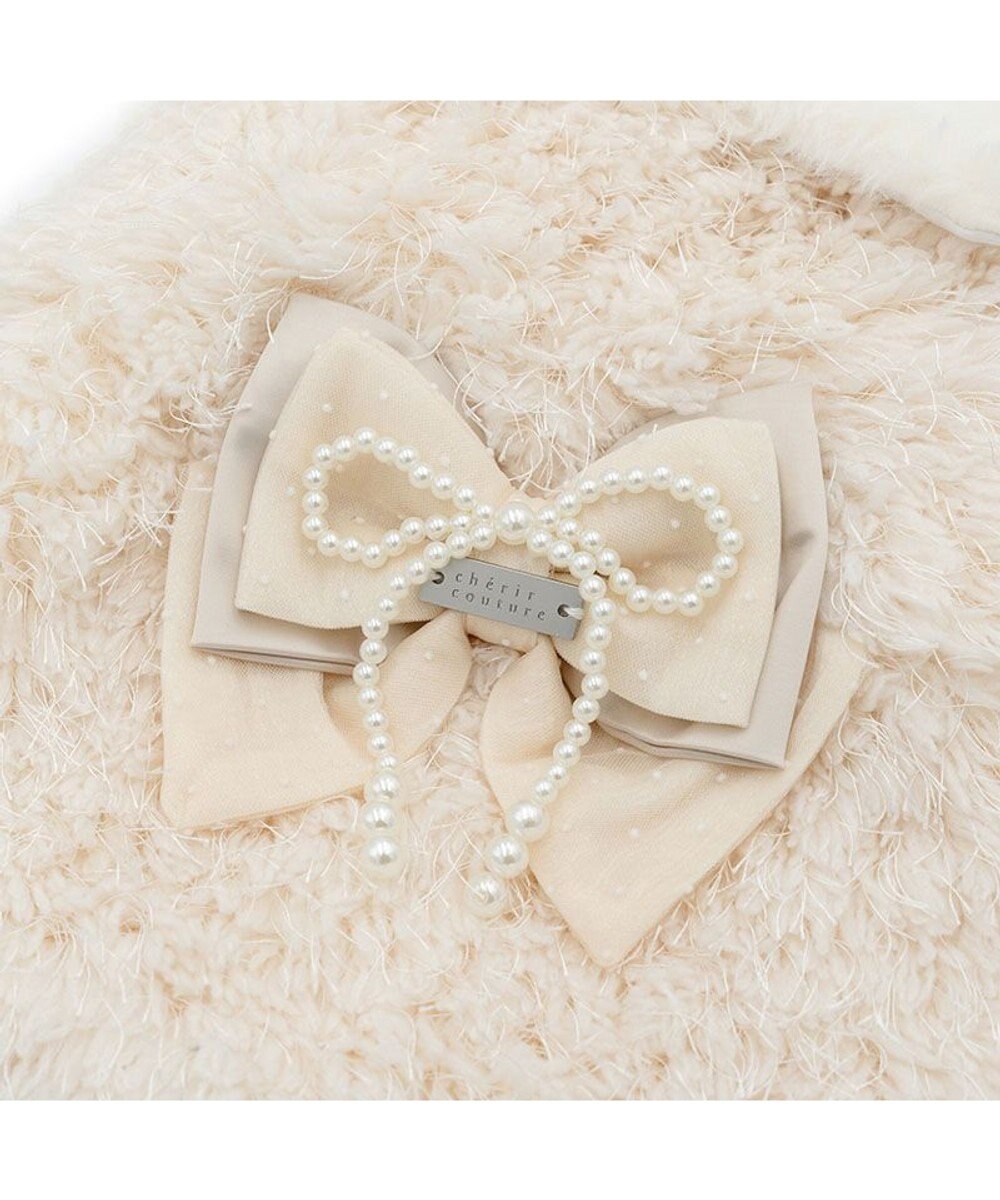 PET PARADISE cherircouture ドットリボン ポンチョ 《ホワイト》 小型犬 