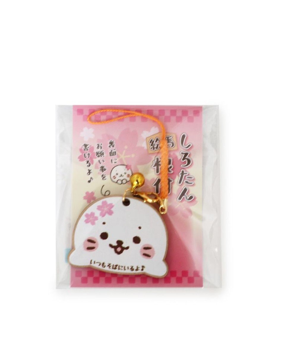 Mother garden しろたん 木製絵馬 根付け  《顔ぼん》 単品 