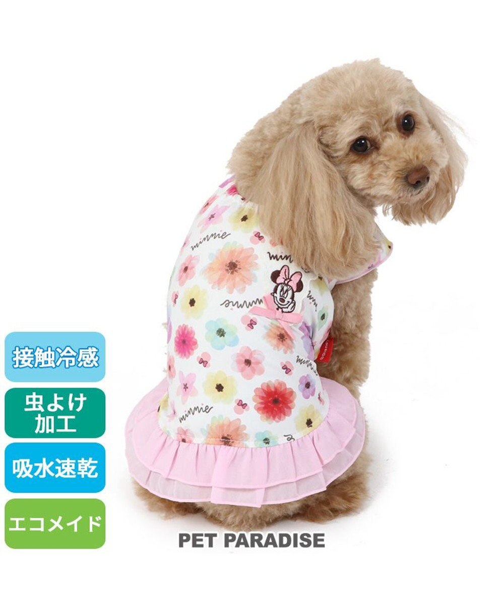 PET PARADISE 犬の服 春夏 ひんやり クール 接触冷感 虫よけ ディズニー ミニーマウス  花柄 タンクトップ 【小型犬】 