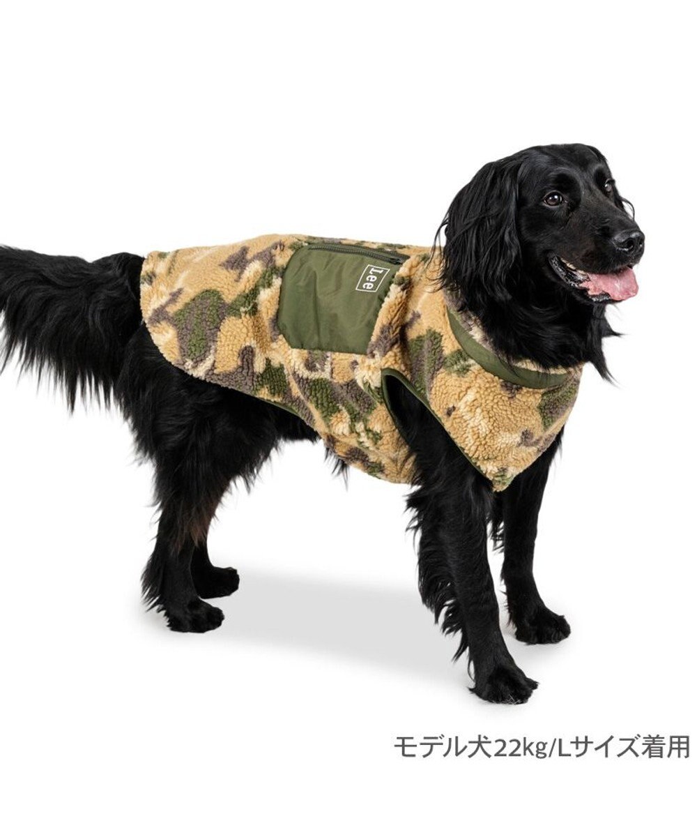 PET PARADISE Lee カモフラージュ ボアベスト  中型犬 大型犬 