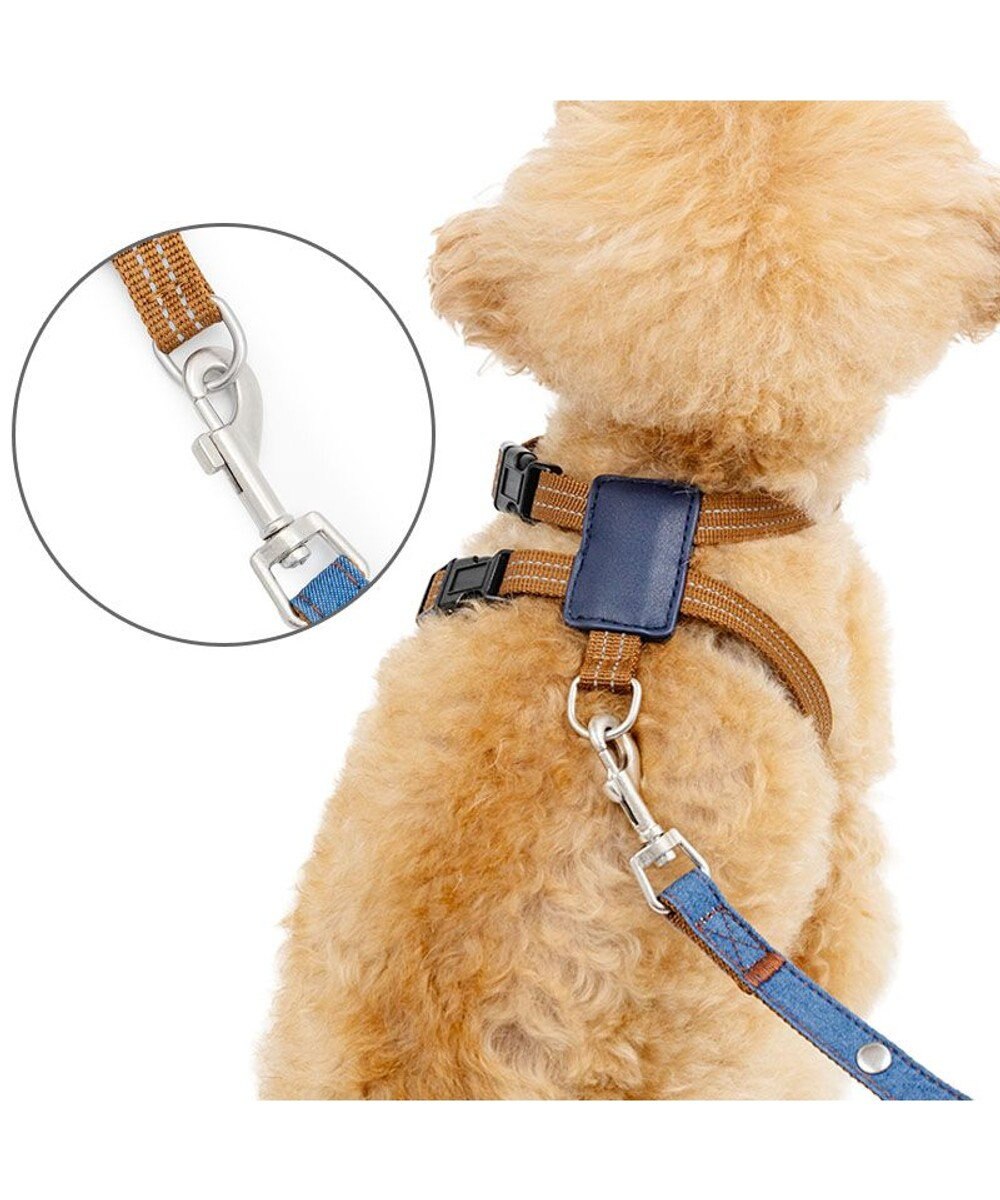 PET PARADISE ペットパラダイス スリム ハーネス＆リード 《デニム》 Ｓ 小型犬 