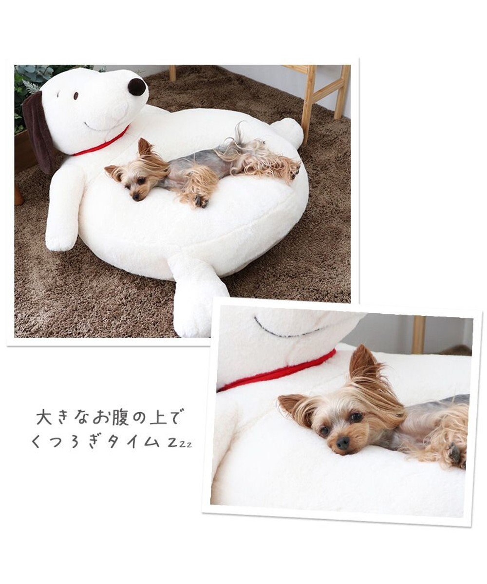 PET PARADISE 【ネット店限定 再入荷】 スヌーピー おなか デラックスクッション 100×51㎝ 