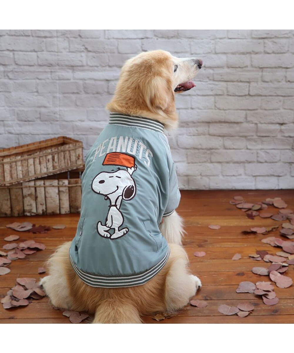 PET PARADISE スヌーピー 遠赤外線 スカジャン 《オリーブグリーン》 中型犬 大型犬 