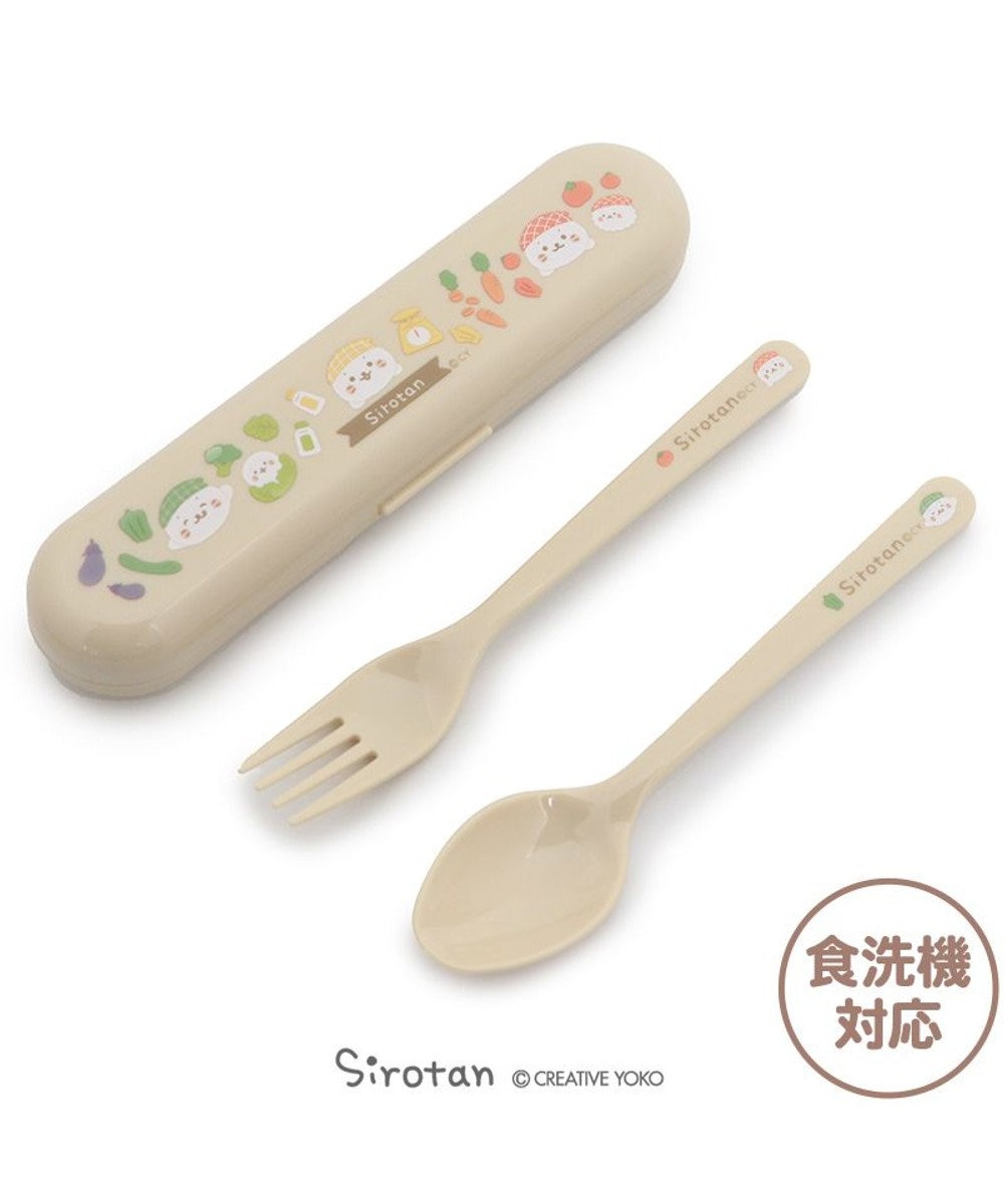 Mother garden しろたん スプーン&フォークセット キッチン柄 ケース付き 日本製 