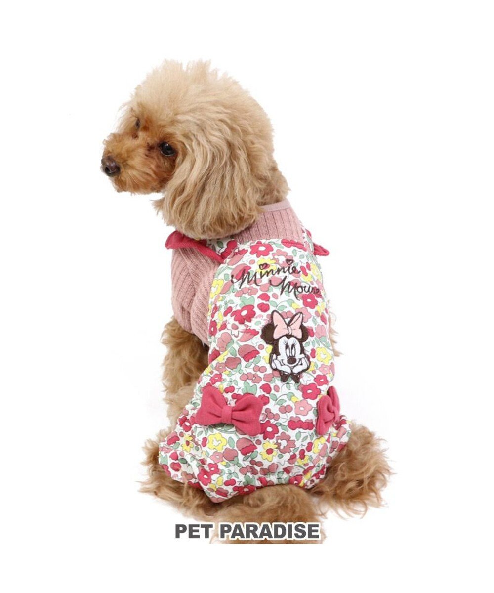 PET PARADISE 犬の服 犬 服 秋冬 ディズニー ミニーマウス ロンパース 【小型犬】 花柄 