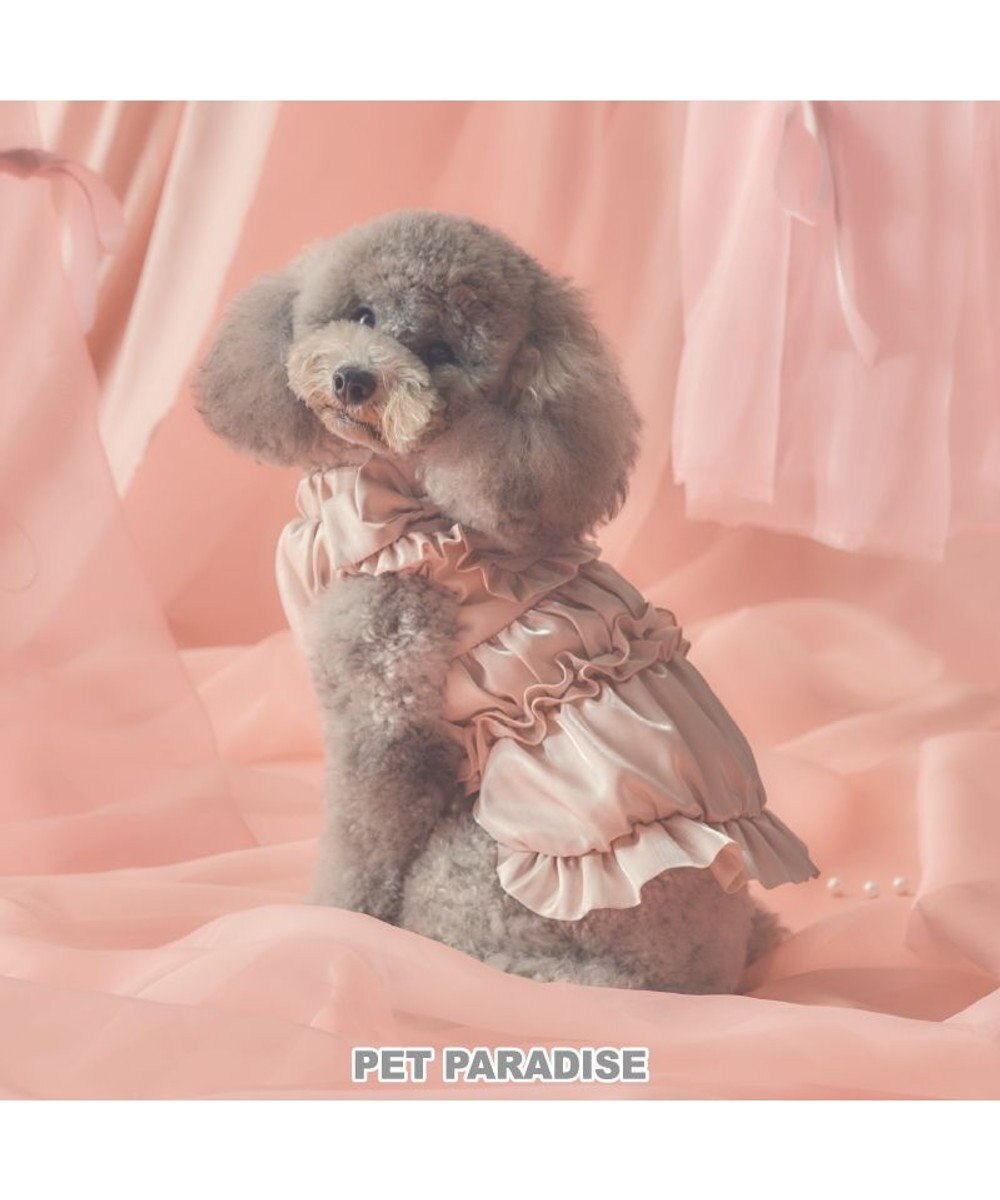 PET PARADISE cherircouture リボン ギャザーベスト 《ピンク》 小型犬 
