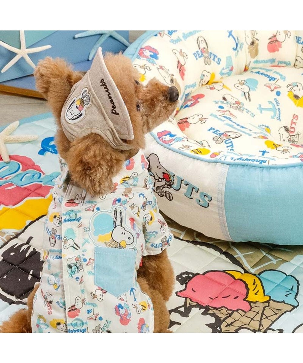 PET PARADISE スヌーピー リネン帽子  《アイス柄》 ４Ｓ～３Ｓ / ＳＳ～Ｓ 小型犬 
