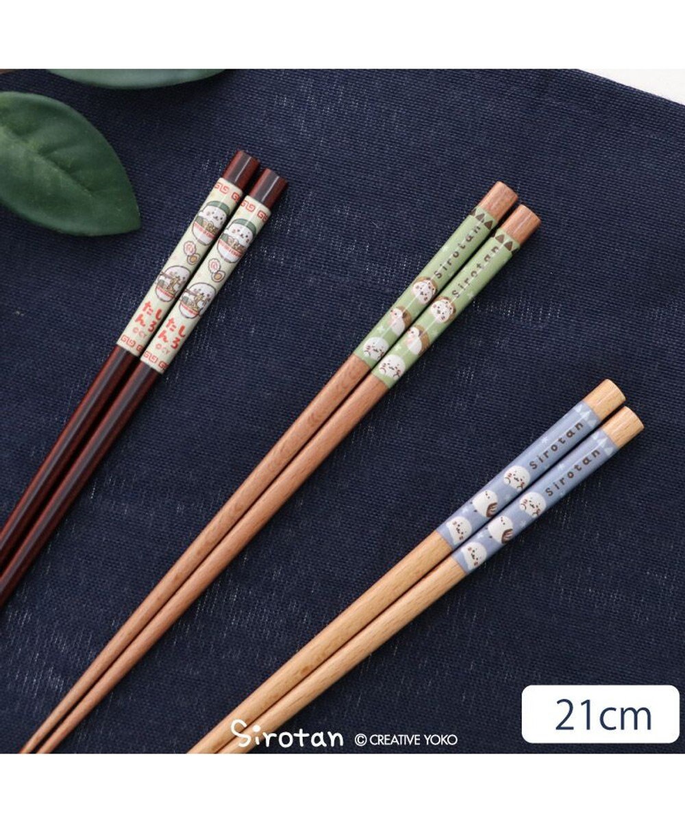 Mother garden しろたん 木製箸 21㎝ 《中華柄》単品 