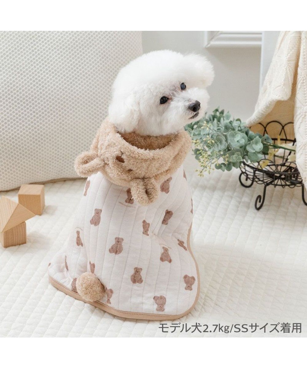 PET PARADISE ペットパラダイス くまちゃん ふわりとキルト ポンチョ 小型犬 