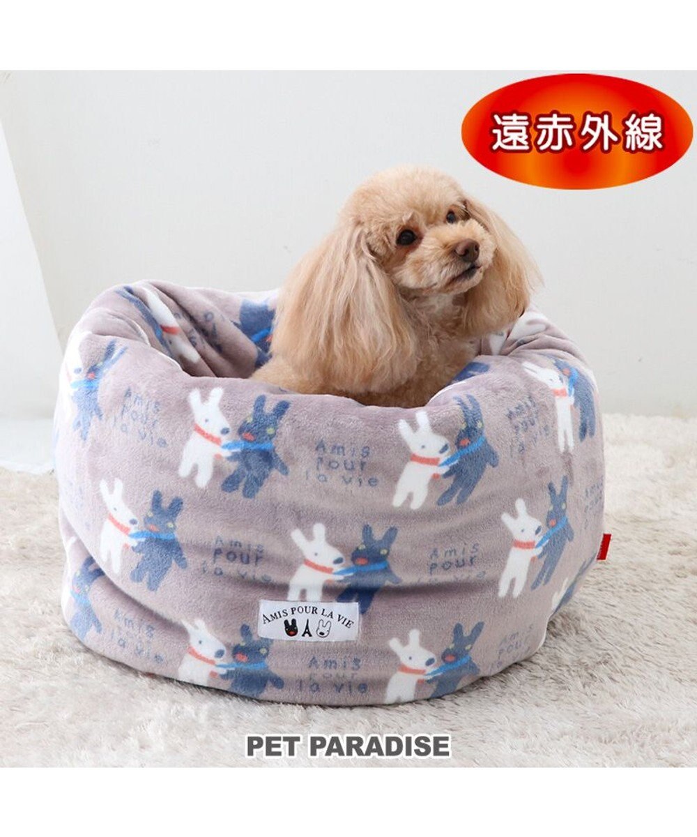 PET PARADISE リサとガスパール  遠赤外線 筒型寝袋《であい柄》 42×70cm 