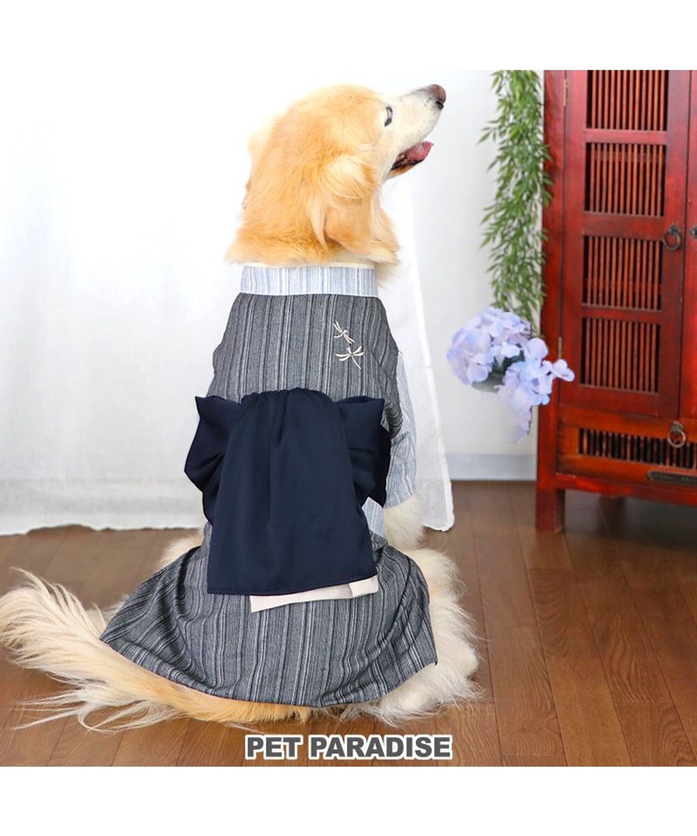 PET PARADISE ペットパラダイス 黒白 浴衣 とんぼ刺繍 中型犬 大型犬 