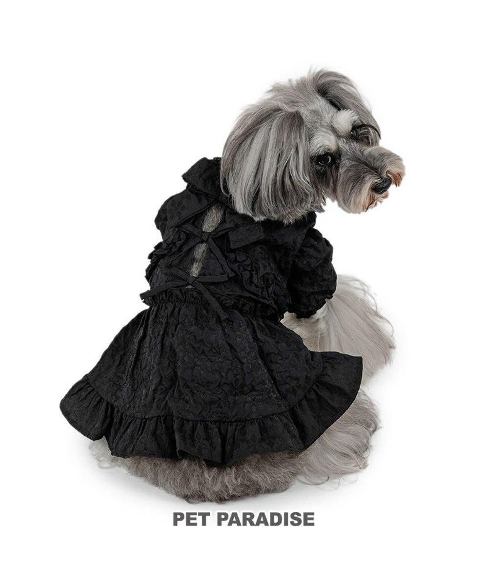 PET PARADISE cherircouture フリルリボン ワンピース 《ブラック》 小型犬 