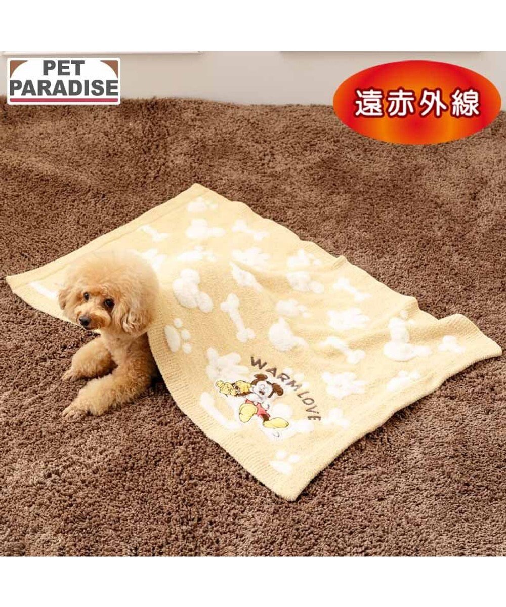 PET PARADISE ディズニー ミッキーマウス プルート シェニール ブランケット 