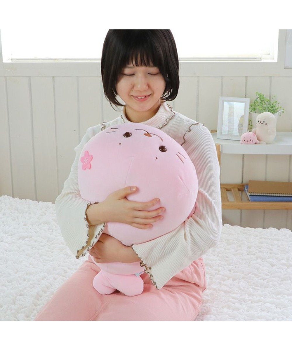 Mother garden しろたん 桜色 ふわもち 抱き枕 ぬいぐるみ 小 55cm 