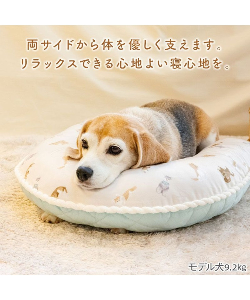 PET PARADISE ペットパラダイス makokoro Ｕ字クッション 《犬柄》 