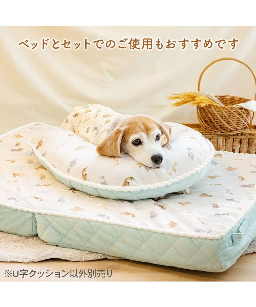 PET PARADISE ペットパラダイス makokoro Ｕ字クッション 《犬柄》 