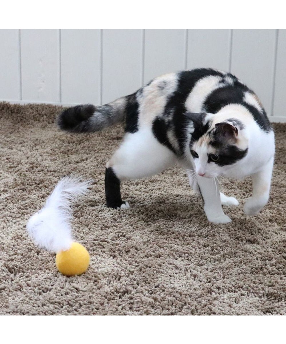 PET PARADISE ペットパラダイス 猫 羊毛ボール 羽付き 【単品】 