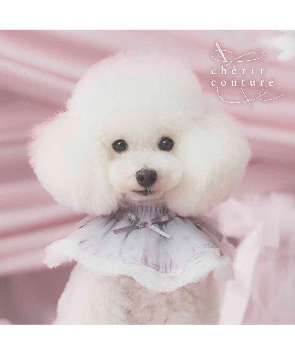 PET PARADISE cherircouture ビッグリボン スタイ 《グレー》 小型犬 