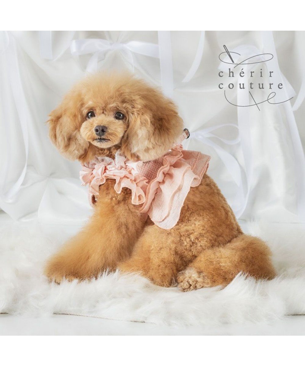 PET PARADISE cherircouture ツイード ベストハーネス 《ピンク》 Ｓ 
