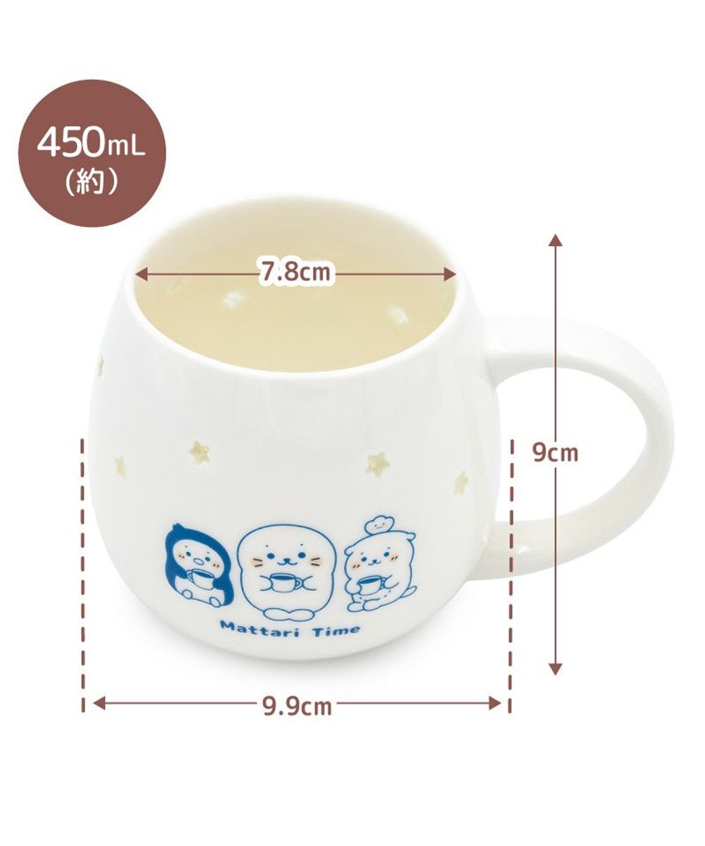 Mother garden しろたん 蛍焼きマグカップ 450mL 《お友達 まったりタイム》単品 