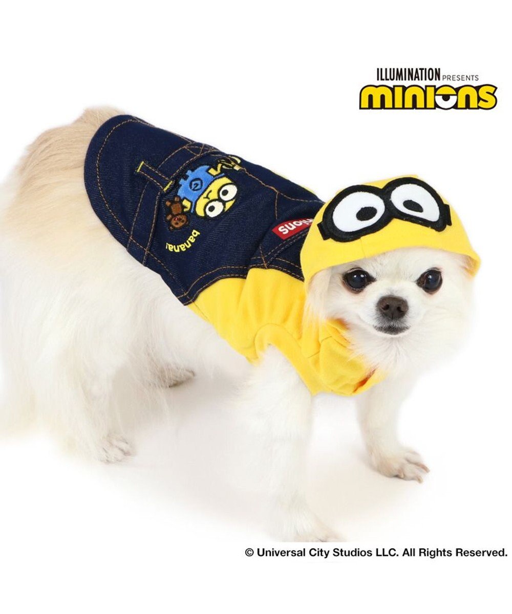 PET PARADISE ミニオン オーバーオール風 パーカー 小型犬 