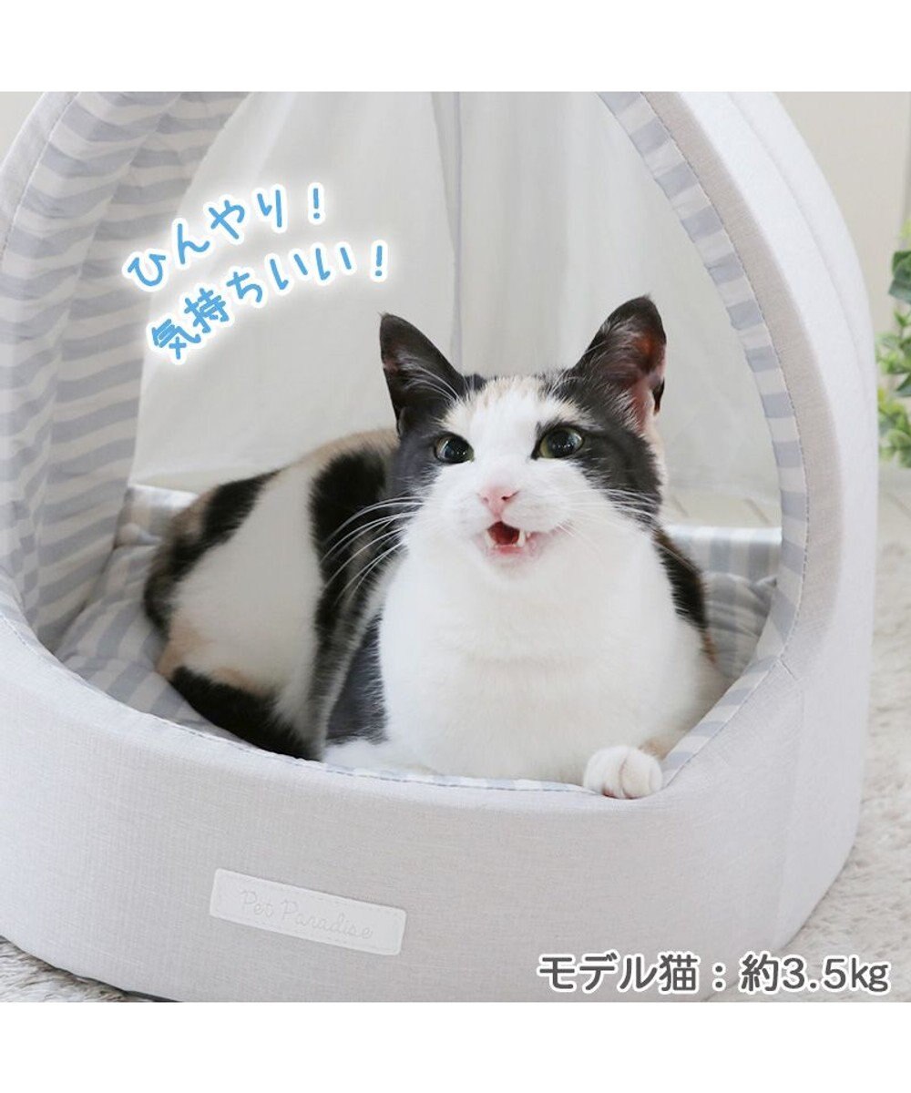 PET PARADISE 猫 ハウス クール 夏 接触冷感 ひんやり ねこハウス (40×35cm) 